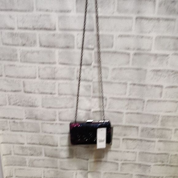 Sondra Roberts Black and Pink Crystal Clutch - Picture 4 of 5